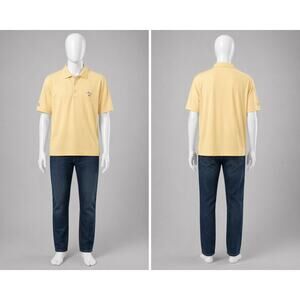 Ashworth Golf Polo Shirt Men XL Yellow Performance 1925 Embroidered Logo